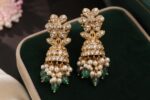 Sassories Hair Styling with AD Stone Ear Chains & Earrings – Glamorous Bridal Accessory